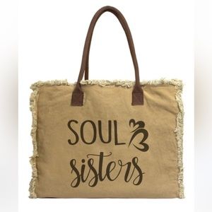 VINTAGE ADDICTION Soul Sister Canvas Tote Bag
NWT